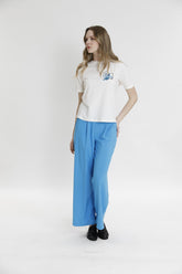 Nakış Ve Taş Detaylı Kısa Kollu Tişört